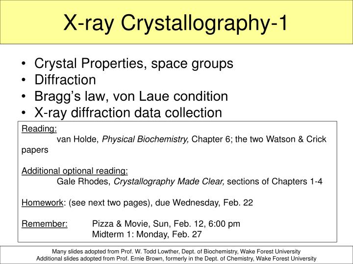 x ray crystallography 1