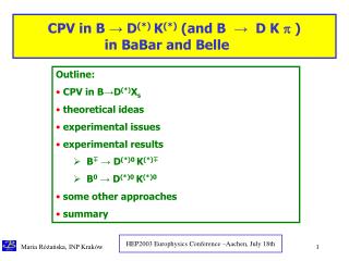 CPV in B ? D (*) K (*) ( and B ? D K ? ) in BaBar and Belle