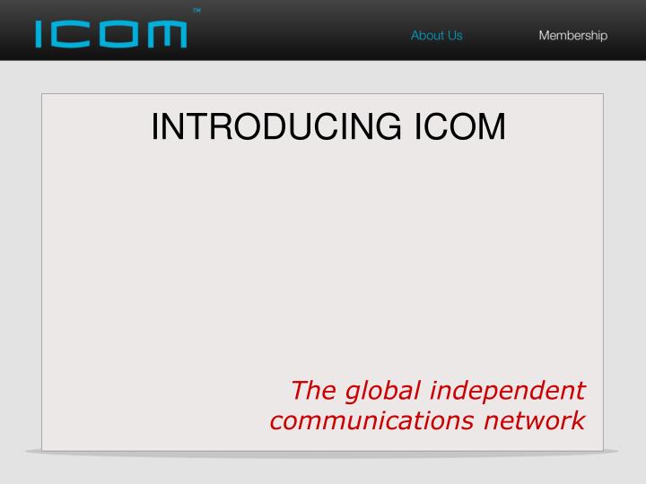 introducing icom