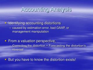 Accounting Analysis