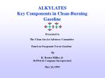 ALKYLATES Key Components in Clean-Burning Gasoline - slide 1