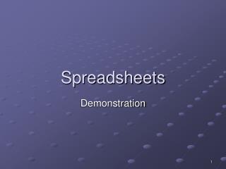 Spreadsheets