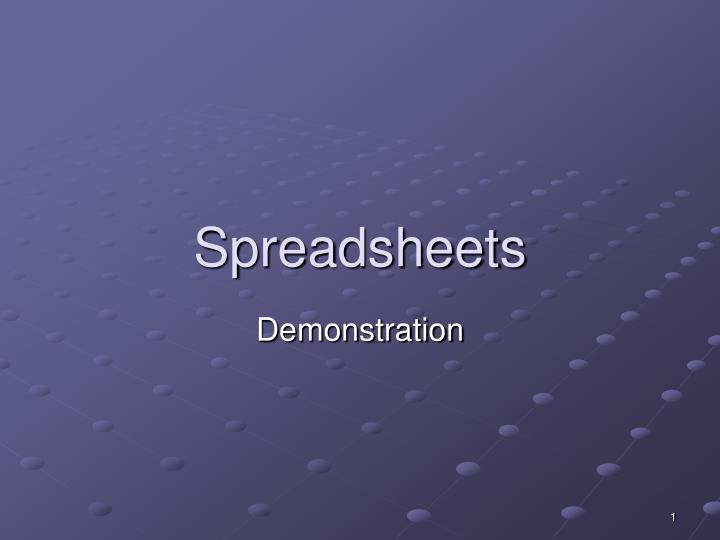spreadsheets