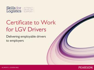 Certificate to Work LGV Drivers