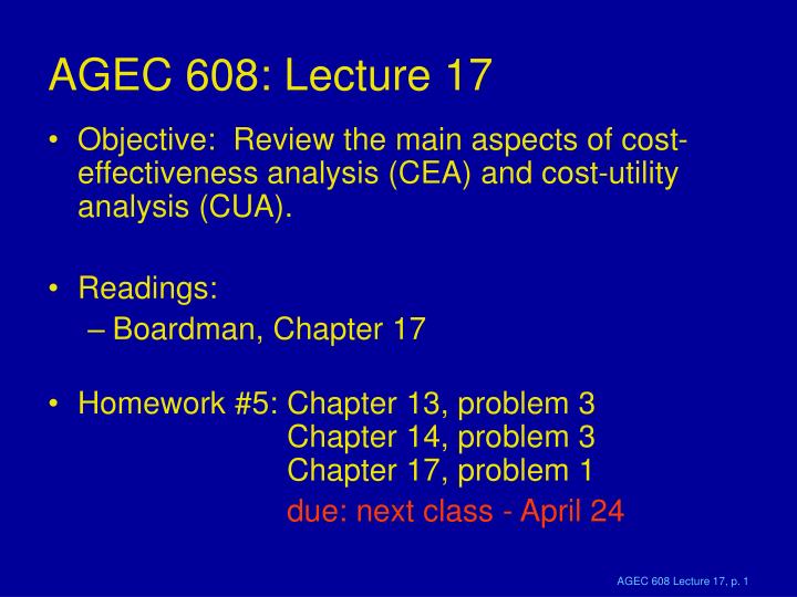 agec 608 lecture 17