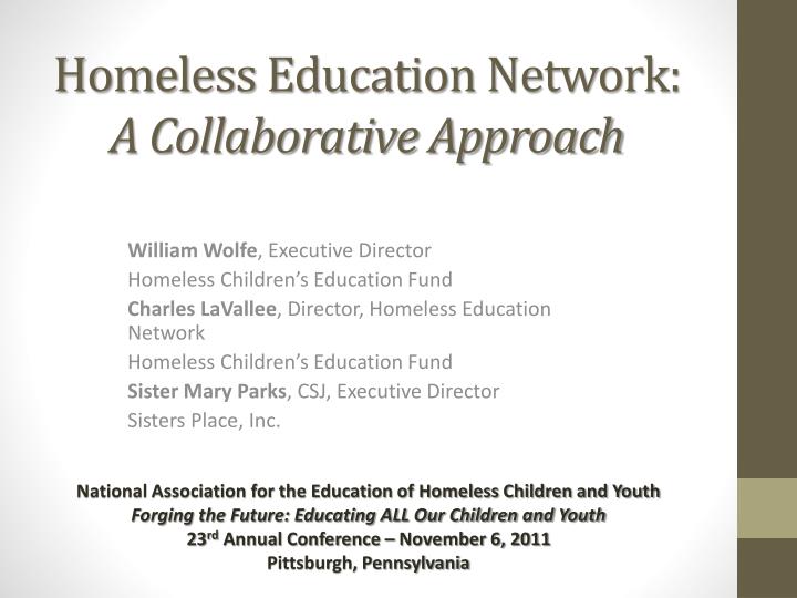 homeless education network a collaborative approach