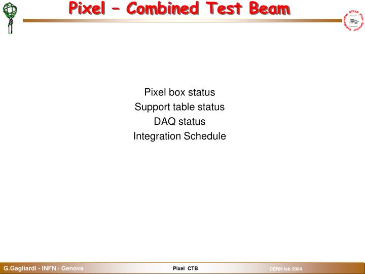 pixel combined test beam