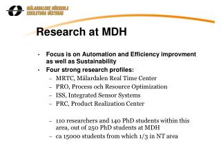 Research at MDH
