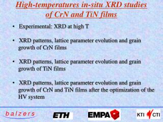 High-temperatures in-situ XRD studies of CrN and TiN films
