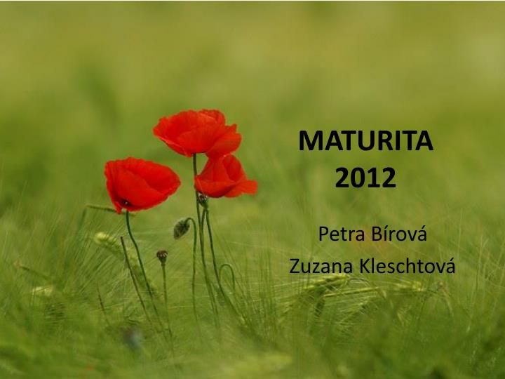 maturita 2012