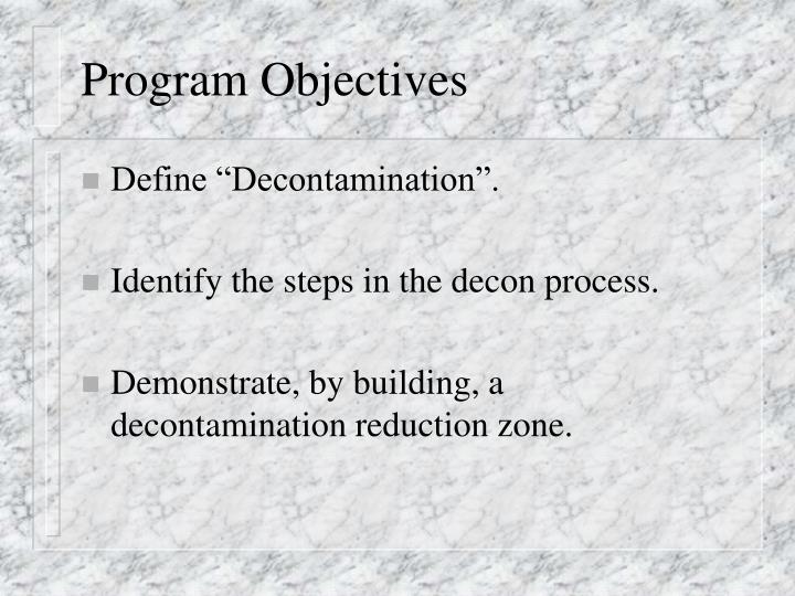 program objectives