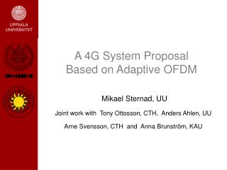 A 4G System Proposal Based on Adaptive OFDM