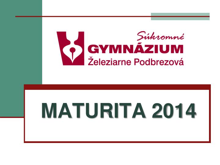 maturita 2014