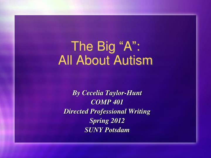 the big a all about autism
