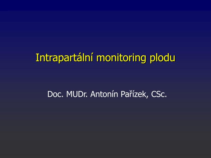 intrapart ln monitoring plodu