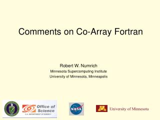 Comments on Co-Array Fortran