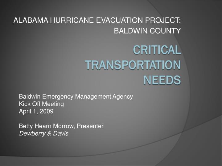 alabama hurricane evacuation project baldwin county