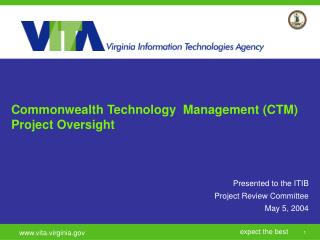 Commonwealth Technology Management (CTM) Project Oversight