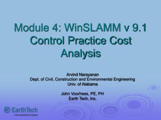 Module 4: WinSLAMM v 9.1 Control Practice Cost Analysis