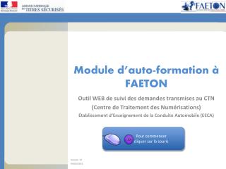 module d auto formation faeton