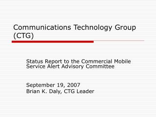 Communications Technology Group (CTG)