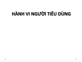 h nh vi ng i ti u d ng