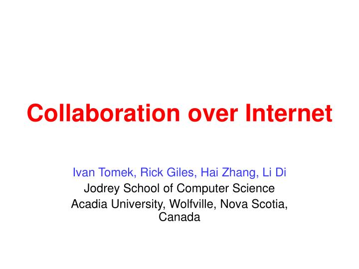 collaboration over internet