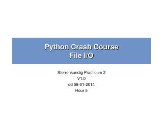 Python Crash Course File I/O