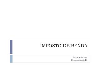 imposto de renda