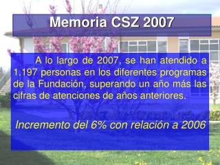 Memoria CSZ 2007