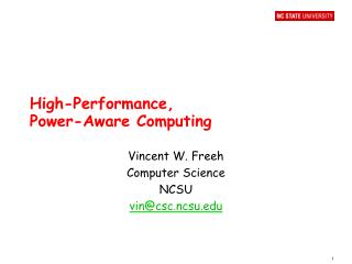 High-Performance, Power-Aware Computing