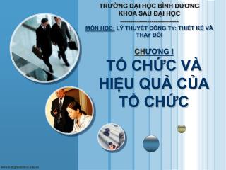 ch ng i t ch c v hi u qu c a t ch c
