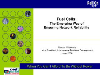 Fuel Cells: The Emerging Way of Ensuring Network Reliability