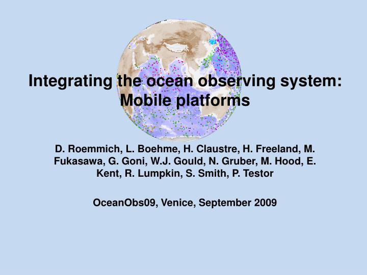 integrating the ocean observing system mobile platforms