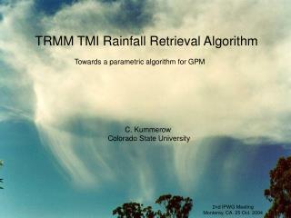 TRMM TMI Rainfall Retrieval Algorithm
