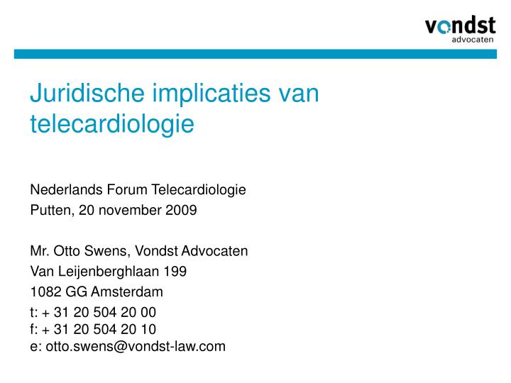 juridische implicaties van telecardiologie