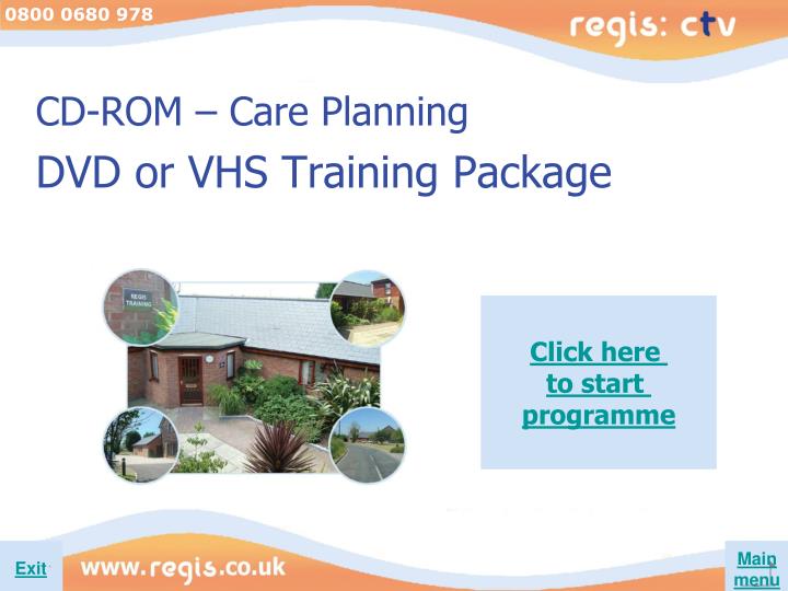 cd rom care planning dvd or vhs training package
