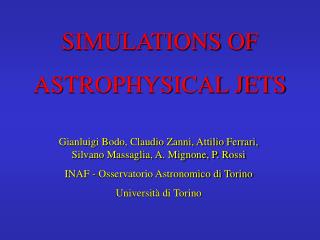 SIMULATIONS OF ASTROPHYSICAL JETS
