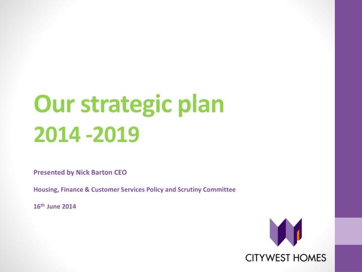 our strategic plan 2014 2019