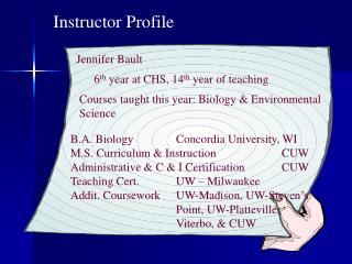 Instructor Profile