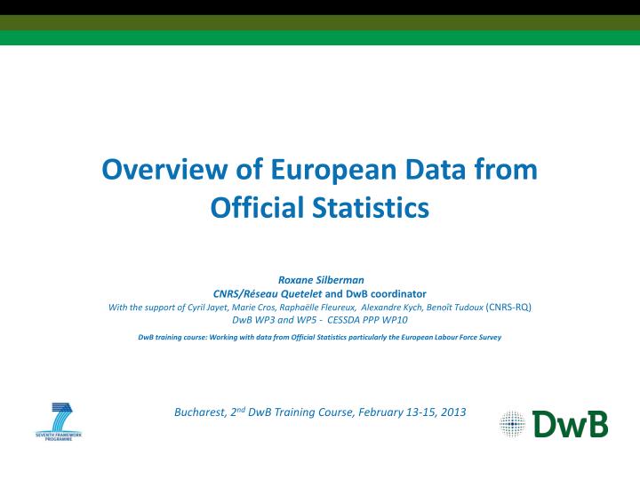 overview of european data from official statistics