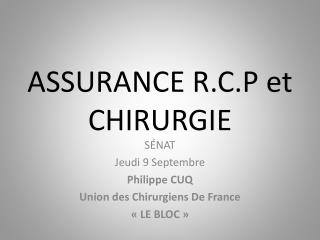 assurance r c p et chirurgie