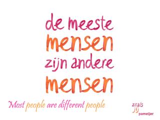 Most people are different people