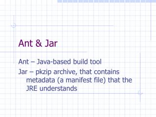 Ant &amp; Jar