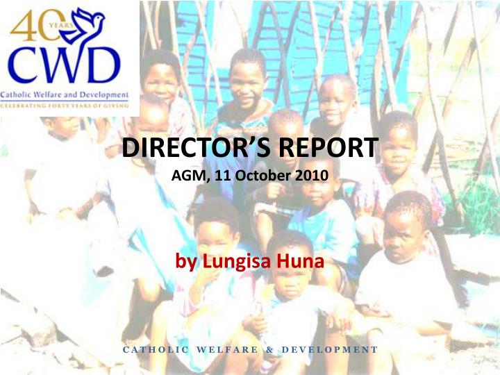 director s report agm 11 october 2010