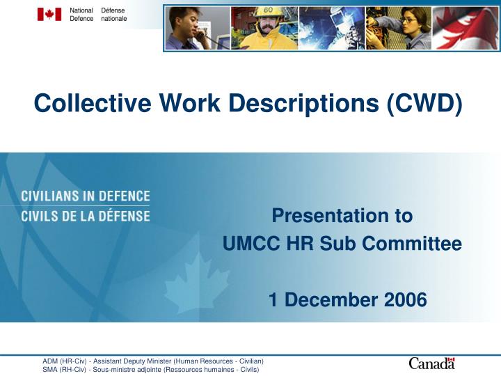 collective work descriptions cwd