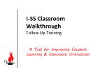I-SS Classroom Walkthrough Follow Up Training - slide 1