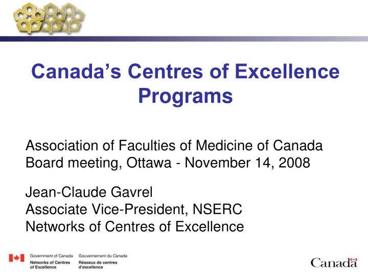 canada s centres of excellence programs