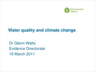 Water quality and climate change