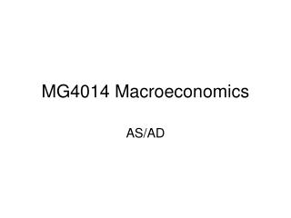 MG4014 Macroeconomics